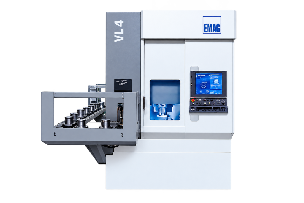 Vertikaldrehmaschine EMAG VL 4 mit Pick-up-Automation